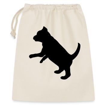 Playful Puppy Dog - Geschenkbeutel aus Baumwolle (40 x 50 cm) - Natur - Vorne