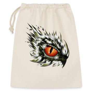 magisches Auge eines Drachen im Tattoo Stil - Geschenkbeutel aus Baumwolle (40 x 50 cm) - Natur - Vorne