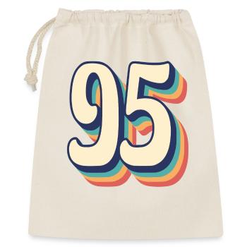 Vintage Retro T-Shirt Number 95 Ninety Five - Gift Bag 40 x 50 cm - nature - Front