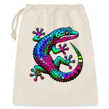Gecko - Geschenkbeutel aus Baumwolle (40 x 50 cm) - Natur - Vorne