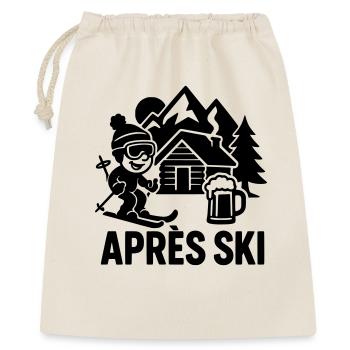 après ski outfit - Geschenkbeutel aus Baumwolle (40 x 50 cm) - Natur - Vorne