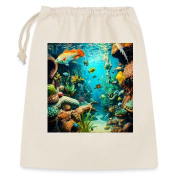 Unterwasser-korallenreiches Abenteuer - Geschenkbeutel aus Baumwolle (40 x 50 cm) - Natur - Vorne