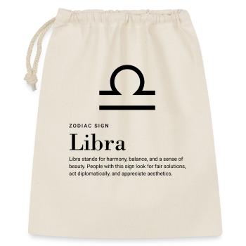 Libra - Zodiac sign - Geschenkbeutel aus Baumwolle (40 x 50 cm) - Natur - Vorne