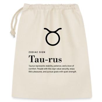 Taurus - Zodiac sign - Geschenkbeutel aus Baumwolle (40 x 50 cm) - Natur - Vorne