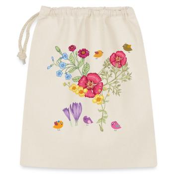 Bouquet of flowers with birds - Gift Bag 40 x 50 cm - nature - Front