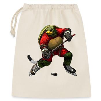 Hockey sur glace des Tortues - Sac cadeau 40 x 50 cm - nature - Devant