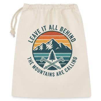 Berge rufen Patch - Geschenkbeutel aus Baumwolle (40 x 50 cm) - Natur - Vorne