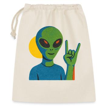 Panneau néon en pierre extraterrestre - Sac cadeau 40 x 50 cm - nature - Devant