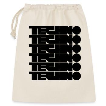 Techno-Bold-Logo-Design - Geschenkbeutel aus Baumwolle (40 x 50 cm) - Natur - Vorne