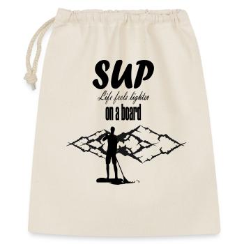 SUP Life Feels Lighter On A Board - Gift Bag 40 x 50 cm - nature - Front