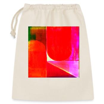 Neon Farbblock Geometrie - Geschenkbeutel aus Baumwolle (40 x 50 cm) - Natur - Vorne