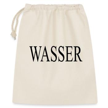 Wasser Schriftzug  - Geschenkbeutel aus Baumwolle (40 x 50 cm) - Natur - Vorne