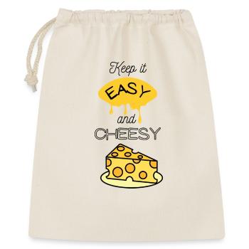 Easy Käse Meme - Geschenkbeutel aus Baumwolle (40 x 50 cm) - Natur - Vorne