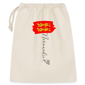 Normandie Flagge Leoparden Rot Gold Pride Region - Geschenkbeutel aus Baumwolle (40 x 50 cm) - Natur - Vorne