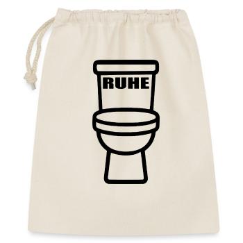 Ruhe Toilette Klo Pause - Geschenkbeutel aus Baumwolle (40 x 50 cm) - Natur - Vorne