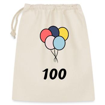 100. 100 YEARS. 100th ANNIVERSARY. BIRTHDAY 100 - Gift Bag 40 x 50 cm - nature - Front