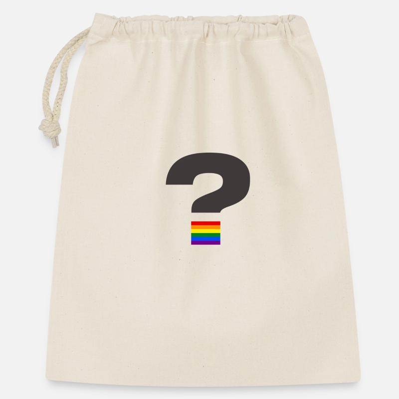 Pride Question Mark Graphic - Gift Bag 40 x 50 cm - nature