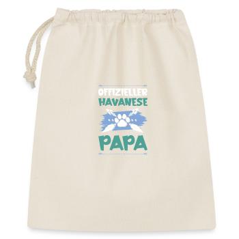 Papa chien bichon havanais - Sac cadeau 40 x 50 cm - nature - Devant