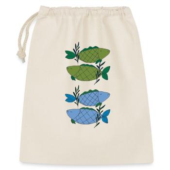 Fish pattern in delicate color gradients - Gift Bag 40 x 50 cm - nature - Front