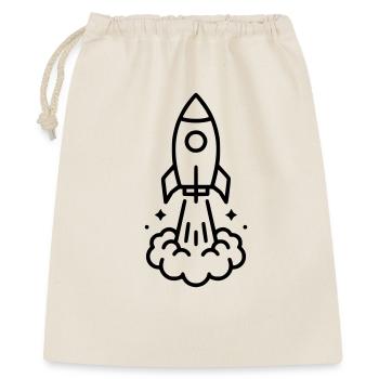 Icône spatiale de lancement de fusée - Sac cadeau 40 x 50 cm - nature - Devant
