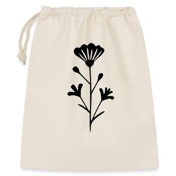 Fleurs noires Fleurs en fleur Fleurs sauvages Herbes - Sac cadeau 40 x 50 cm - nature - Devant