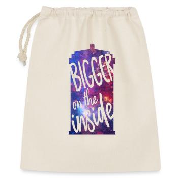 Bigger on the inside - Geschenkbeutel aus Baumwolle (40 x 50 cm) - Natur - Vorne