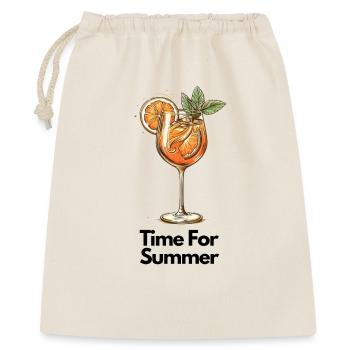 Orangen Cocktail mit Minze Illustration - Geschenkbeutel aus Baumwolle (40 x 50 cm) - Natur - Vorne