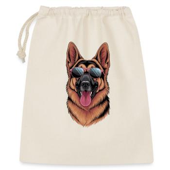  Cooler Deutscher Schäferhund Mit Sonnenbrille Für - Geschenkbeutel aus Baumwolle (40 x 50 cm) - Natur - Vorne