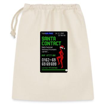 Santa Claus Contact Joke Design - Gift Bag 40 x 50 cm - nature - Front