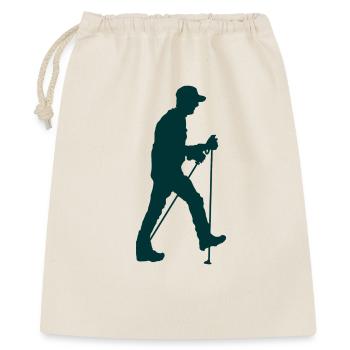 Randonneur randonnée marche nordique - Sac cadeau 40 x 50 cm - nature - Devant