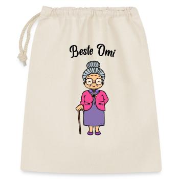 Brille Beste Omi Großmutter Oma Sehschwäche Spruch - Geschenkbeutel aus Baumwolle (40 x 50 cm) - Natur - Vorne