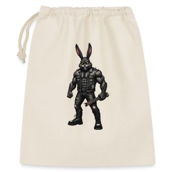 Heavy Metal Osterhase Rocker Ostern Hardcore Hase - Geschenkbeutel aus Baumwolle (40 x 50 cm) - Natur - Vorne