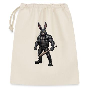 Heavy Metal Osterhase Rocker Ostern Hardcore Hase - Geschenkbeutel aus Baumwolle (40 x 50 cm) - Natur - Vorne