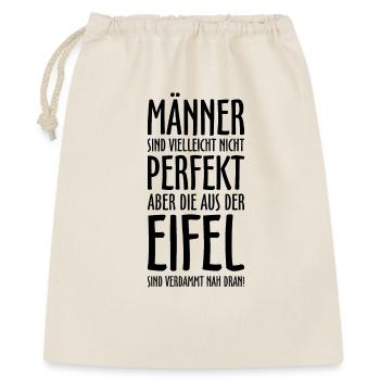 Die Männer aus der Eifel (Schwarz) - Geschenkbeutel aus Baumwolle (40 x 50 cm) - Natur - Vorne