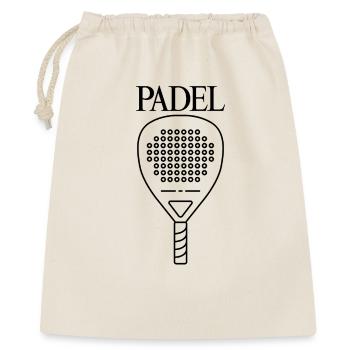 Padel Schläger - Geschenkbeutel aus Baumwolle (40 x 50 cm) - Natur - Vorne