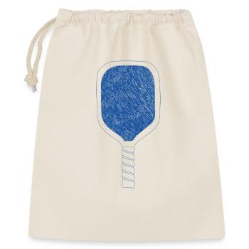 Pickleball-Schläger - Geschenkbeutel aus Baumwolle (40 x 50 cm) - Natur - Vorne