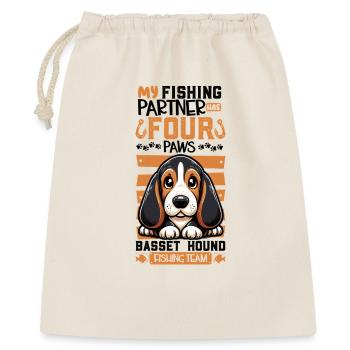 Fishing and Basset Hound - Gift Bag 40 x 50 cm - nature - Front