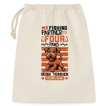 Fishing and Irish Terrier - Gift Bag 40 x 50 cm - nature - Front