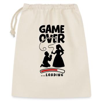 Game Over Hochzeit Ehepaar - Geschenkbeutel aus Baumwolle (40 x 50 cm) - Natur - Vorne