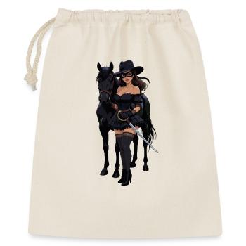 Zorro woman with black horse - Gift Bag 40 x 50 cm - nature - Front