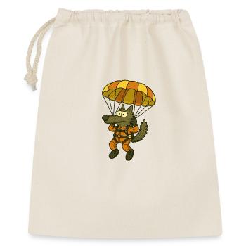 Wolfgang Wolf Funny cartoon wolf with parachute - Gift Bag 40 x 50 cm - nature - Front