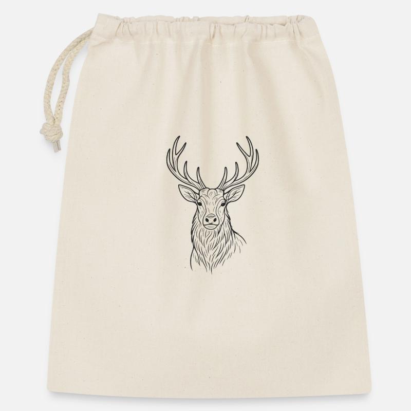 Modern deer design - Gift Bag 40 x 50 cm - nature