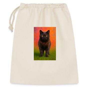 Night cat with color explosion in the background - Gift Bag 40 x 50 cm - nature - Front