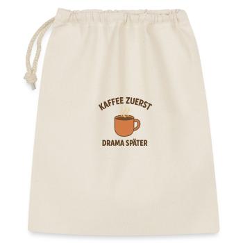 Le café d’abord, le drame ensuite - Sac cadeau 40 x 50 cm - nature - Devant