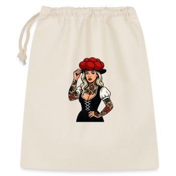 Black Forest Tattoo Girl – Bollenhut Beauty - Gift Bag 40 x 50 cm - nature - Front