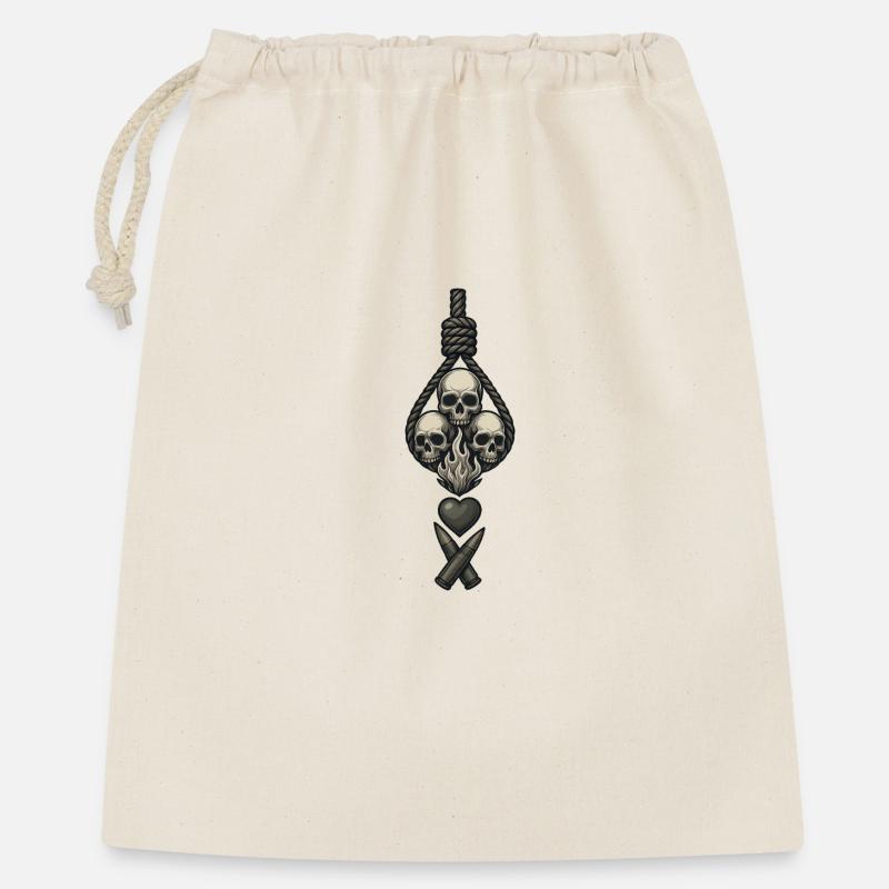 Avi Collection – Skulls & Flame - Gift Bag 40 x 50 cm - nature