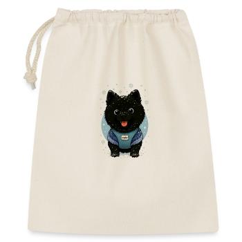Cute Spitz Cartoon with Snow - Gift Bag 40 x 50 cm - nature - Front
