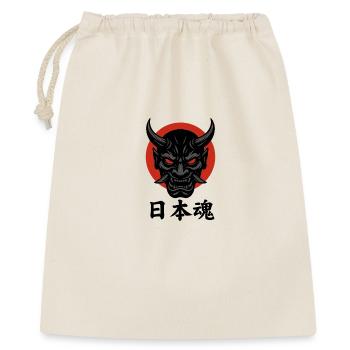 Masque Samouraï Oni – Fantôme Japonais - Sac cadeau 40 x 50 cm - nature - Devant