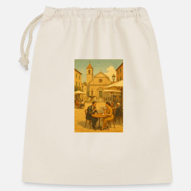 Coffee magic in squares - Gift Bag 40 x 50 cm - nature
