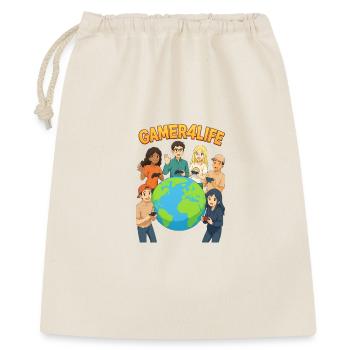 Gamer4Life Amitié mondiale - Sac cadeau 40 x 50 cm - nature - Devant